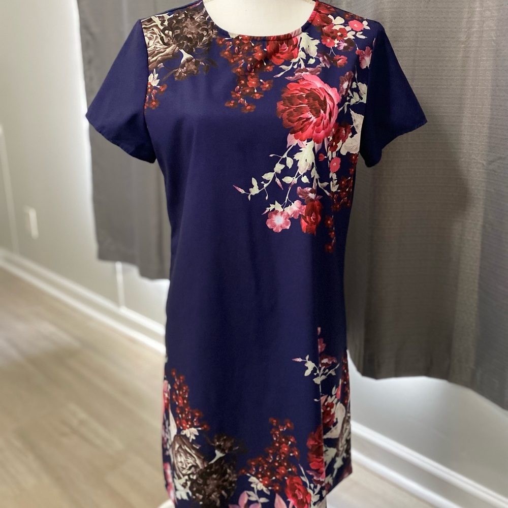 SHEIN blue Aztec dress